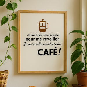 Affiches humoristiques sur le café